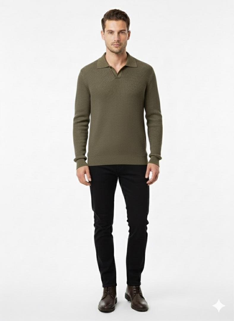 بلوز بافت یقه دار 3113